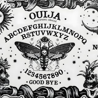 an old fashioned sign with the words ouja written in black and white on it Halloween Ouija Planchette Ouija Board, Fairy Tattoo, Computer Backgrounds, Cute For Phone, light gray