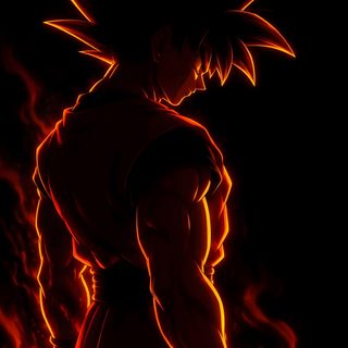 an image of a dragon in the dark with fire around it's back end Dragon Ball Halloween black