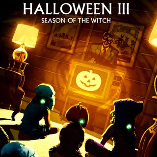the cover for halloween ii season of the witch, with three children sitting in front of a Halloween 3 Season Of The Witch Halloween 4 Movie, Halloween Iii Poster, Halloween 3 Poster, black