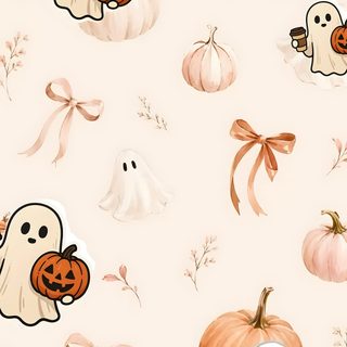 Aesthetic Halloween Bows linen