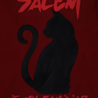 a black cat on a red background with the words salem is my familiar luckysaits Salem Halloween Aesthetic Salem Drawing, Salem Background, Salem Witch, Salem The Cat From Sabrina, maroon