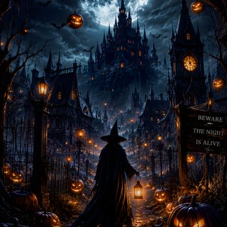 a man dressed as a wizard in front of a castle with pumpkins Zedge Halloween Screen, Halloween Art, Art Collector, Phone Backgrounds, Halloween Crafts, black
