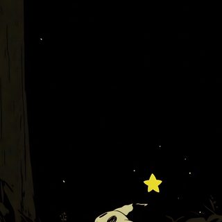 a cartoon character holding a baseball bat in the woods at night with a yellow star above his head Halloween Mimikyu Zygarde Phone, Mimikyu Phone Background, Traitors, Pokemon Night, Gothita Pokemon, black