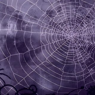 an image of a spider web in purple and black Purple Halloween Ipad Google Keyboard Background, Purple Gothic Desktop, Purple Halloween Banner, dark slate blue