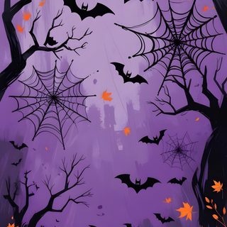 an illustration of bats flying in the night sky over trees and leaves with purple hues Halloween Iphone 13 Halloween Lights Diy, Faze, Halloween Lighting Outdoor, slate gray