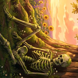 a skeleton laying on top of a tree in the forest Halloween Skeletons Skeleton Ipad, Desk Top, Skeleton, Skeleton Laptop, Tøp, Cool Art, dark olive green
