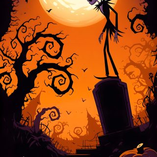 a halloween scene with pumpkins and jack - o'- lanterns Halloween Phone Nightmare Before Christmas Halloween Iphone Nightmare Before Christmas, Halloween Nightmare, Halloween The Nightmare Before Christmas Iphone, maroon