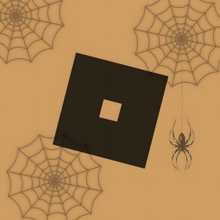 two spider webs hanging from the ceiling next to a square in the center with a rectangle on it Halloween Roblox Brown Spider Web Pattern, Diy Halloween Decoration Ideas, Halloween Spider Web Decor, dark khaki