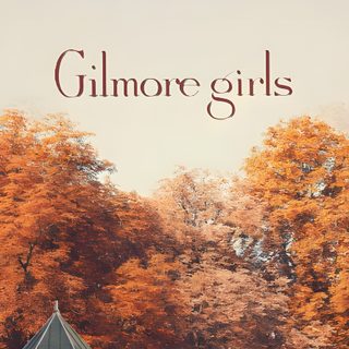 a gazebo surrounded by trees with the words'gilmore girls'written on it Halloween Gilmore Autumn Cozy, Girl Background, Girl, Girl Falling, Iphone Cute, Gilmore Girls, dark salmon