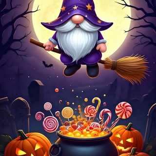 Halloween Garden Flag, Halloween Garden, Jewel Tone Colors, Front Porch Decorating, Purple Sky, Fairy Dust, Drawing Skills, Art Kits, Art Kit Halloween Gnomes 4 Halloween Garden Flag, Halloween Garden, Jewel Tone Colors, dark slate gray