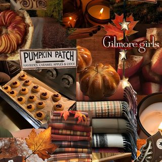 a collage of pumpkins, cinnamon rolls and candles Gilmore Girls Halloween Collage, Autumn Phone, Halloween Cute, Fall Background, Autumn Magic, saddle brown