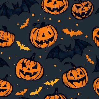 an image of halloween pumpkins and bats on a black background with orange lights in the dark Halloween Pumpkin Bat Halloween Backgrounds, Halloween, Backgrounds Free, Cute Halloween, dark slate gray