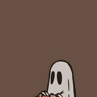a ghost with a bag in it's hand Silly Halloween Little Ghost Background, Simple Halloween, Ghost Halloween, Ghost, dark olive green