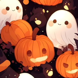a bunch of pumpkins with faces on them Iphone Kawaii Halloween Pumpkin, Halloween Iphone Backgrounds, Iphone Stills, Cute Iphone Tumblr, chocolate