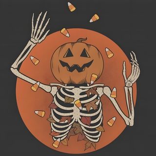a skeleton with a jack o lantern on it's head and hands in the air Applewatch Halloween Halloween Widgets Aesthetic Iphone, Retro Halloween Aesthetic, Widgetsmith Halloween, dark slate gray