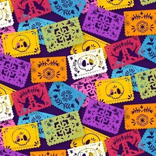 an image of a colorful pattern with skulls on it Mexican Halloween Dia De Los Muertos Phone Background, Dia De Muertos Aesthetic, Mexican Halloween, indian red