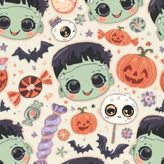 an image of a halloween themed wallpaper with many faces and pumpkins on it Kids Halloween Costume Custom Removable October Pictures, Nightmare Before Christmas, Halloween House Party, wheat