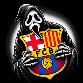 a person wearing a mask and holding a soccer ball Cool Halloween Football Friday The 13th Funny, Happy Friday The 13th, Fc Barcelona, Barcelona Soccer, black