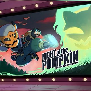 an animated image of a cartoon character in front of a screen with the words night of the pumpkin on it Halloween Pumpkin Brawl Custom Brawl Stars Pumpkin, Shade Brawl Stars Background, Brawl Stars Map Background, dark slate gray