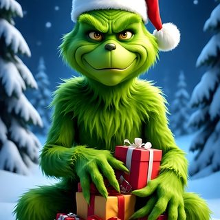 the grinch is sitting in front of presents Halloween Grinch Xmas Quotes, Grinch Christmas, Baby Grinch, Dashing Through The Snow, dark slate gray