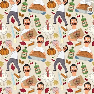 an image of a pattern with people eating food Bobs Burger Halloween Bobs Burgers Christmas, Bob's Burgers, Bobs Burgers Funny, gainsboro