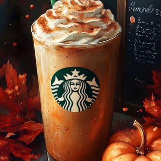 a painting of a starbucks drink with whipped cream and pumpkins Halloween Starbucks Fall Starbucks, Pumpkin Spice Latte Aesthetic, Pumpkin Spice Android, dark slate gray