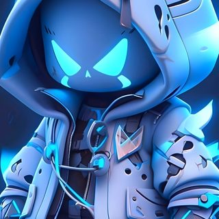 an image of a robot with glowing eyes Cute Halloween For Boys Animated For Gamers, Cool Background For Boys, Cool Screensavers For Boys, steel blue