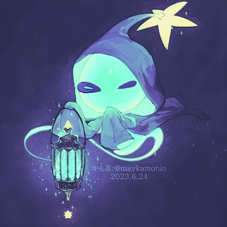 an image of a cartoon character holding a lantern in his hand and looking up at the sky Pikmin Halloween Glow Pikmin, Pikmin Pfp, Pikmin Fanart, Nintendo Sega, Cute Pokemon, dark slate gray