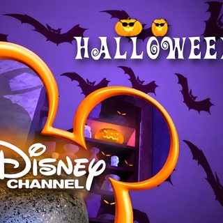the logo for halloween at disney channel Disney Channel Halloween Disney Channel Halloween Logo, Disney Halloween Shows, Halloween Disney Episodes, dark slate blue