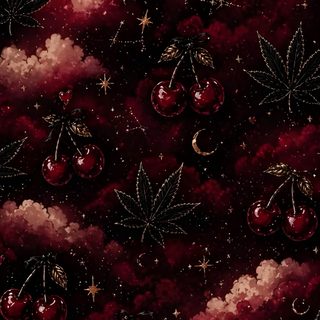 an abstract background with cherries, leaves and snow flakes in red and black Halloween Cherry Virgo Art, Trippy Iphone, Lock Screen Backgrounds, Witchy, Cool Backgrounds, Gothic, black