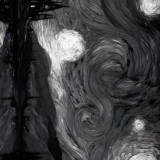 black and white image of the starry night Dark Halloween Desktop Pc 4k Aesthetic Dark, Black And White Dark Fantasy, Dark For Tablet, dark slate gray