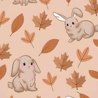 two rabbits sitting in front of leaves on a pink background with orange and brown colors Halloween Easter Ideas Autumn Phone, Halloween Iphone Backgrounds, Rabbit, Thanksgiving, Halloween Cute, wheat