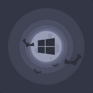 the windows logo is surrounded by bats and bats flying through the dark space in front of it Windows 11 Halloween Windows 11 Dark, Cool Windows 11, Dark Windows 11, For Window 11, dark slate gray
