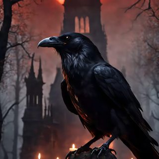 a black crow sitting on top of a tree stump in front of a full moon Halloween Raven Beautiful Crow Images Hd, Mystical Fantasy Crow, Corvo, Halloween Raven, dark slate gray
