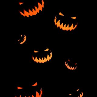 halloween pumpkins glowing in the dark with their faces carved like jack - o'- lanterns Halloween Pumpkin 4k Dark Halloween 4k, Black Halloween 4k, Pumpkin Black Background, Horror Watch Face,