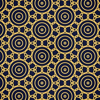 an image of a black and gold background Halloween Circle Geometric In Ochre Yellow Circle Pattern Design, Golden Circle, African Golden Pattern, midnight blue