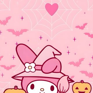 My Melody Wallpaper Halloween, My Melody Halloween Background, My Melody Witch, My Melody Fall Wallpaper, My Melody Halloween Wallpaper, Halloween Kuromi And My Melody, Pink Hello Kitty Halloween Wallpaper, My Melody Pumpkin Ideas, Hello Kitty My Melody Halloween Halloween With Hello Kitty In A Hat My Melody Halloween, My Melody Halloween Background, My Melody Witch, pink
