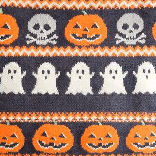 Halloween Fair Isle indian red