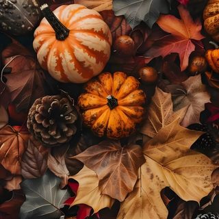 many different types of autumn leaves and pumpkins Halloween Apple Fall Phone Backgrounds Aesthetic, Pumpkin Aesthetic, Red Fall Aesthetic, saddle brown