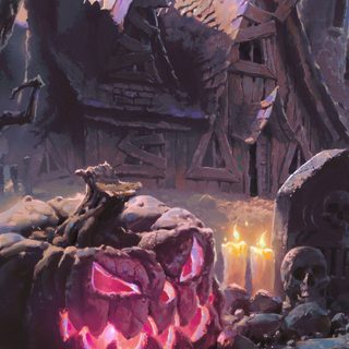 a halloween scene with pumpkins and candles in front of an old house at night Halloween Village For Pc Haunted Village Background, Haunted Village, Haunted House At Night, dark slate gray
