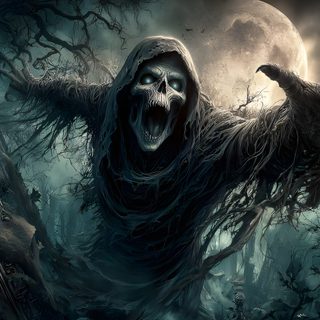an image of a scary ghost in the woods with his hands out and mouth open High Quality Scary Halloween Scary For Laptop, Scary For Pc, Horror For Pc, Ghost Thumbnail, dark slate gray