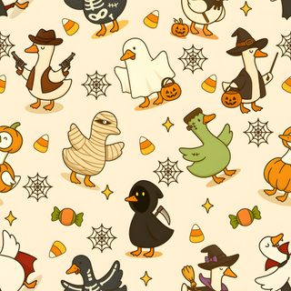 Adorable ducks dressed in Halloween costumes — witches, mummies, skeletons, and more! A fun and whimsical seamless pattern perfect for spooky season crafts, fabric, and décor.

#HalloweenPattern #CuteDuckArt #SpookySeamless #HalloweenFabric #GooseArt #FallAesthetic #KawaiiHalloween Halloween Wallpaper Iphone Backgrounds, Halloween Wallpaper Backgrounds, Duck Wallpaper, Halloween Wallpaper Cute, Design Websites, Halloween Wallpaper Iphone, Holiday Wallpaper, Cute Images For Wallpaper, Theme Halloween Halloween Costumes Halloween Iphone Backgrounds, Halloween Backgrounds, Duck, Halloween Cute, papaya whip