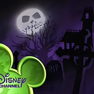 mickey mouse's head in front of a graveyard at night Disney Channel Halloween Halloween Episodes Of Cartoons, Old Disney Monstober, Disney Halloween Nostalgia, black