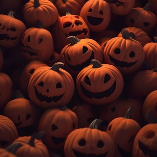 there are many pumpkins that have faces carved on them, all in the same pattern Calabazas Halloween Iphone Halloween Aesthetic, Halloween Iphone Aesthetic, Halloween Iphone, black