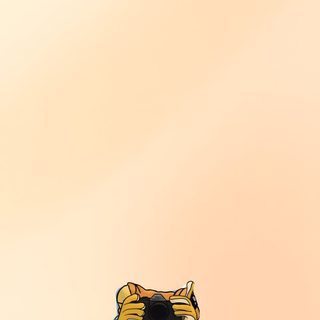 a person with a backpack looking up at a red object in the sky above them Bad Bunny Halloween Home Screen Bad Bunny, Iphone Bad Bunny, Lock Screen Bad Bunny, bisque