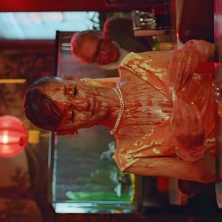 a statue of a woman in a red dress is shown through the glass window with other items behind it Ariana Grande Halloween Eternal Sunshine, Ariana Grande, Art Inspo, My Girl, maroon