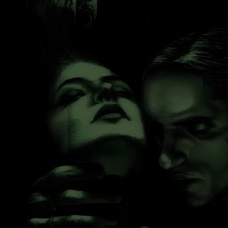 two people with their faces close together in front of a black background, one is holding the other's head Type O Negative And Pantera On Halloween Grunge Gothic Iphone, Goth Iphone Dark, Green Ghostface, Gotik, black