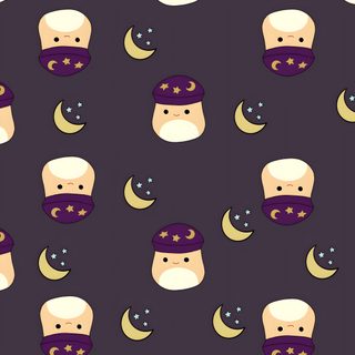 an image of a pattern that looks like it is in the sky with stars and crescents Cute Halloween Squishmallow Halloween Squishmallows, Squishmallow Fabric, Squishmallow Iphone, dark slate gray