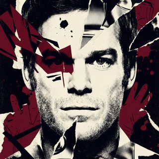 a man with scissors in his hair and blood splatters all over the face Dexter Halloween Dexter Series, Dexter Images, Dexter Iphone 4k, Dexter Hd, Dexter Phone 4k, black