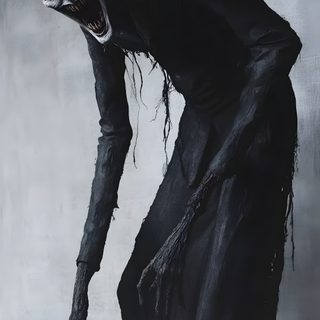 an image of a creepy man with long hair and makeup on his face, standing in front of a gray background Halloween Monsters Scary, Horror Android, Gothic Horror Art, Horror 3d, Scary For Pc, dim gray